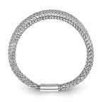 Leslie's 14K w/Rhodium Mesh Tapered Stretch Ring - Image 2