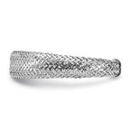 Leslie's 14K w/Rhodium Mesh Tapered Stretch Ring - Image 3