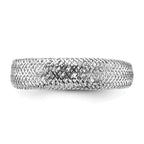Leslie's 14K w/Rhodium Mesh Tapered Stretch Ring - Image 4