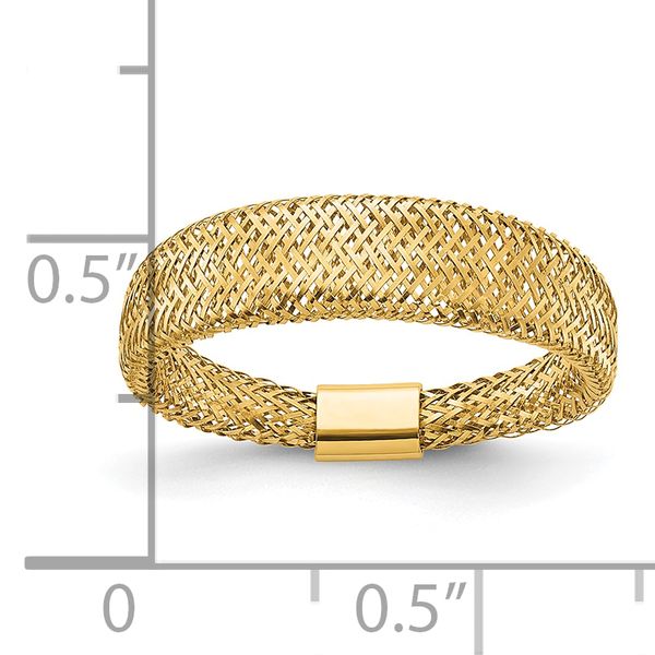 Leslie's 14K Mesh Tapered Stretch Ring - Image 5