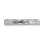 Leslie's 14K w/White Rhodium Plating Polished Mesh Stretch Ring - Image 4