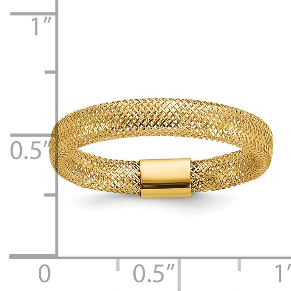 Leslie's 14K Polished Mesh Stretch Ring - Image 5