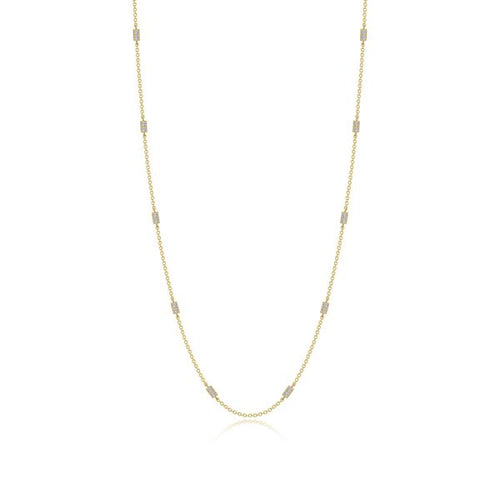 0.6 CTW Adjustable Station Necklace