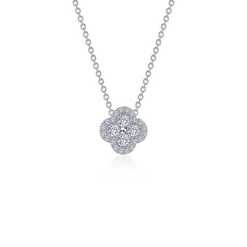 0.65 CTW Halo Necklace