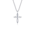 0.74 CTW Angel Wings Cross Necklace