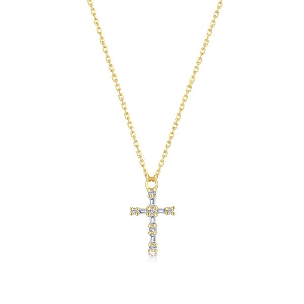 Eden Baguette Cross Necklace