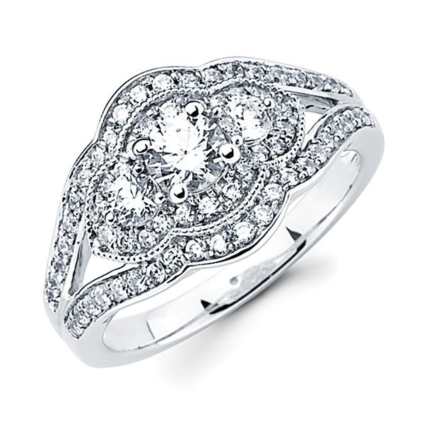 14k White Gold Anniversary Ring