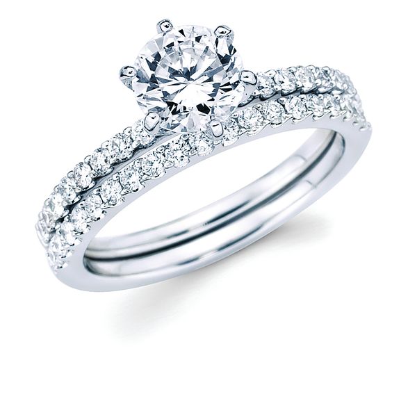 14k White Gold Bridal Set