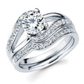 14k White Gold Bridal Set