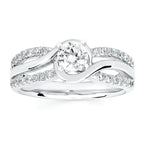14k White Gold Bridal Set - Image 2
