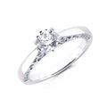 14k White Gold Engagement Ring