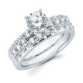 14k White Gold Bridal Set