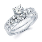 14k White Gold Bridal Set