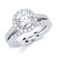 14k White Gold Bridal Set