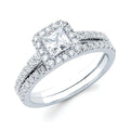14k White Gold Bridal Set