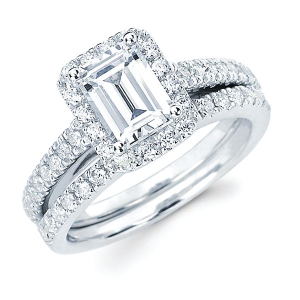 14k White Gold Engagement Ring