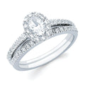 14k White Gold Bridal Set