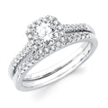 14k White Gold Bridal Set
