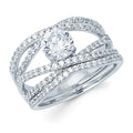 14k White Gold Bridal Set