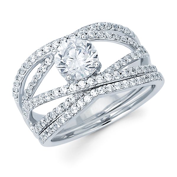 14k White Gold Bridal Set