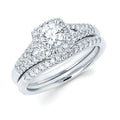 14k White Gold Bridal Set