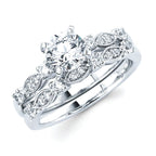 14k White Gold Bridal Set