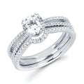 14k White Gold Bridal Set