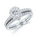 14k White Gold Bridal Set