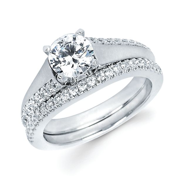 14k White Gold Bridal Set