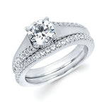 14k White Gold Bridal Set