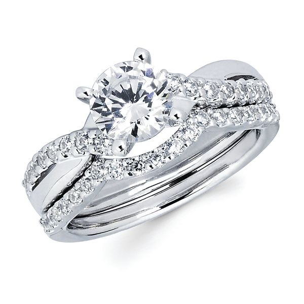 14k White Gold Bridal Set