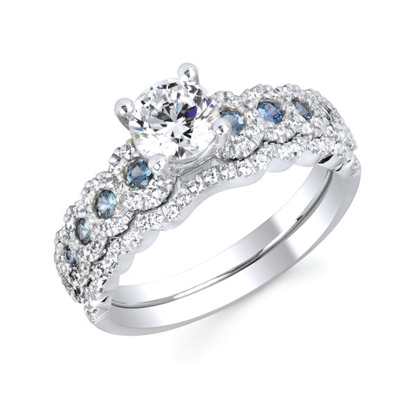 14k White Gold Bridal Set