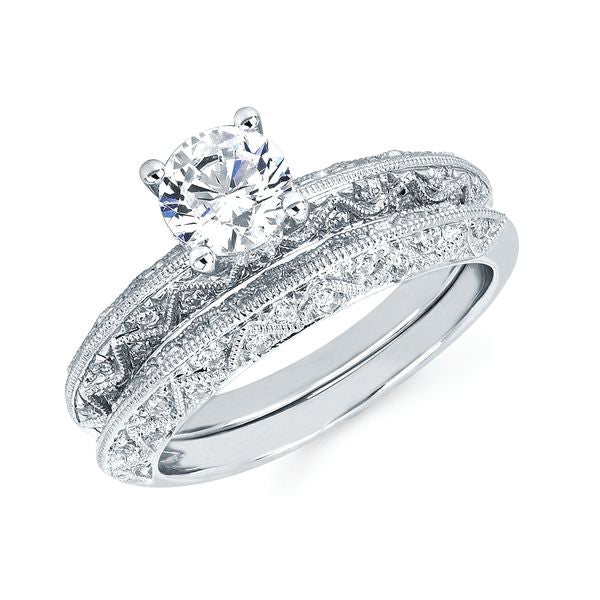 14k White Gold Bridal Set