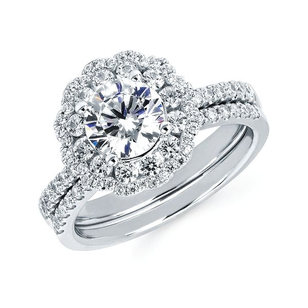 14k White Gold Bridal Set