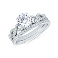 14k White Gold Bridal Set