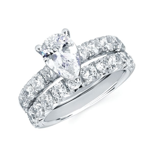 14k White Gold Bridal Set
