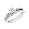 14k White Gold Bridal Set