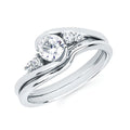 14k White Gold Bridal Set