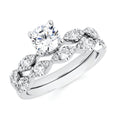 14k White Gold Bridal Set