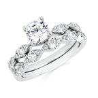 14k White Gold Bridal Set