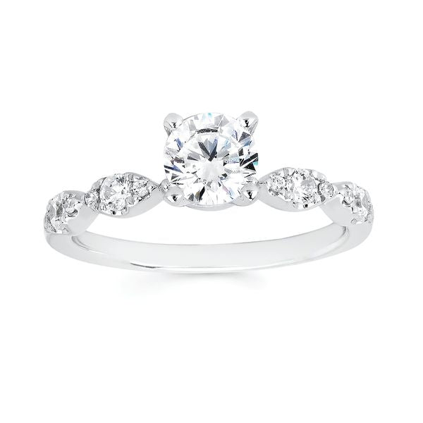 14k White Gold Bridal Set - Image 2