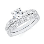 14k White Gold Bridal Set