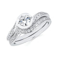 14k White Gold Bridal Set