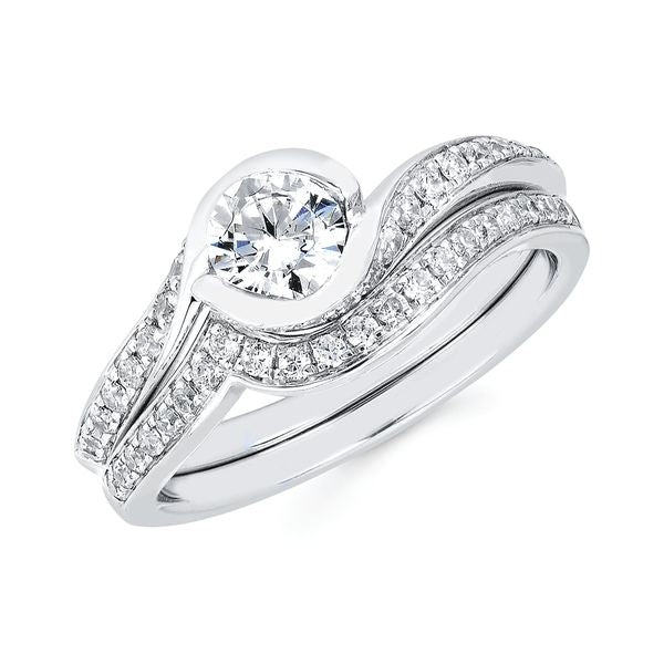 14k White Gold Bridal Set