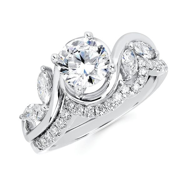 14k White Gold Bridal Set