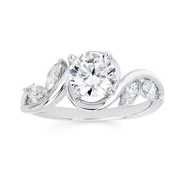 14k White Gold Bridal Set - Image 2