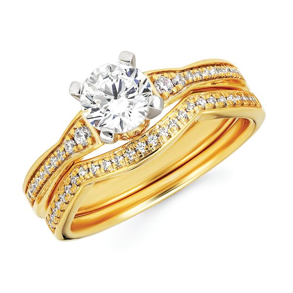 14k Yellow Gold Bridal Set