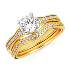 14k Yellow Gold Bridal Set
