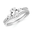 14k White Gold Bridal Set
