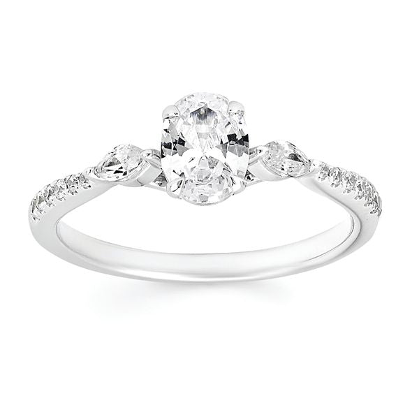 14k White Gold Bridal Set - Image 2